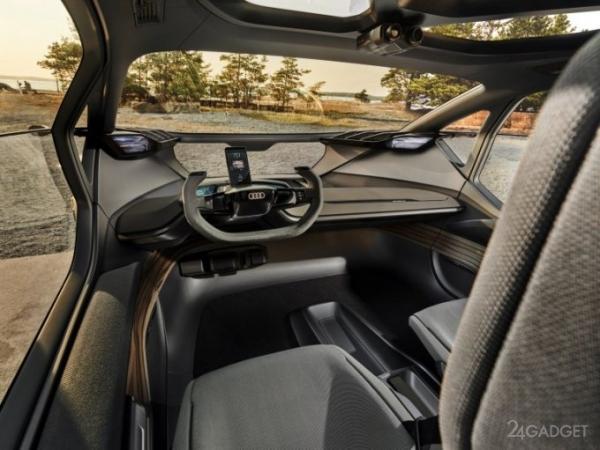Внедорожник Audi AI:TRAIL quattro с электродвигателями, и дронами для подсветки дороги (23 фото + 2 видео)